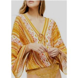 Like New Free People Intimately Size XS For You Gold Bodysuit